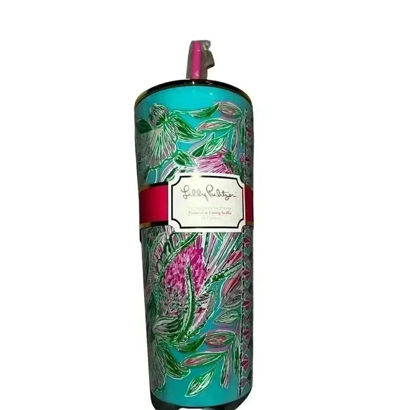 LILLY PULITZER Double Wall TUMBLER / 24oz “COMING IN HOT” Brand New With Straw - Picture 4 of 5